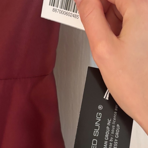 AFLRED SUN Bow One-shoulder Full A-line Satin Maxi in Cabernet - Picture 6 of 7